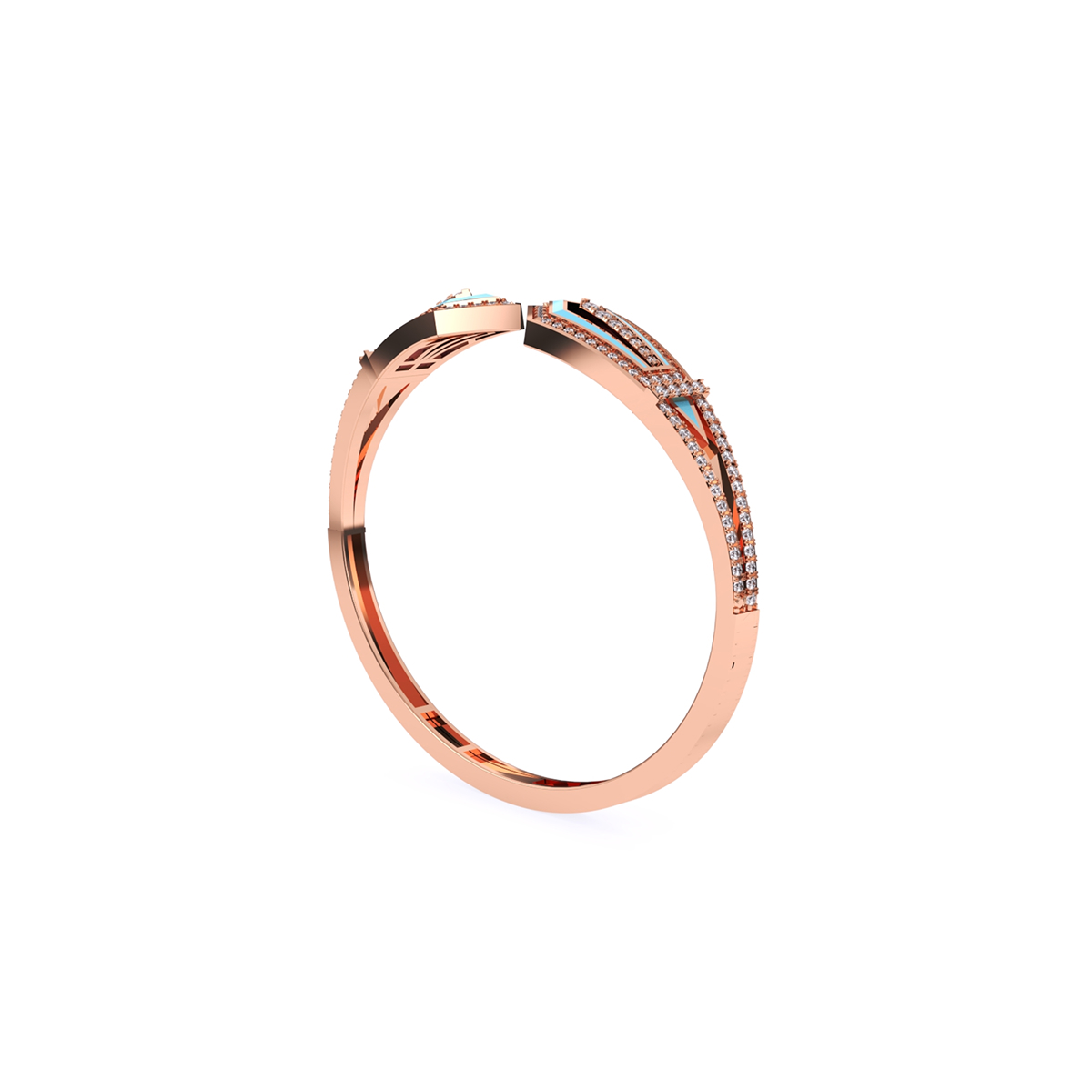 Stacking Open Cuff Diamond Bracelet
